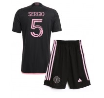 Inter Miami Sergio Busquets #5 Koszulka Wyjazdowa dzieci 2024-25 Krótki Rękaw (+ krótkie spodenki)
